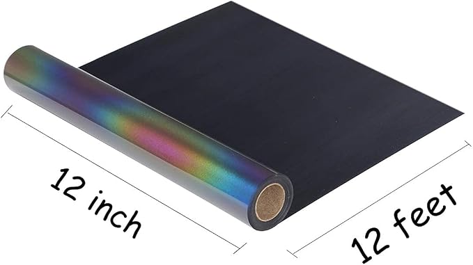 guangyintong Reflective Rainbow Heat Transfer Vinyl HTV Rolls, Rainbow HTV Vinyl - Image 2