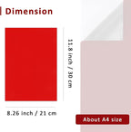 Caydo 12 Pieces Red Self Adhesive Felt Sheets, Adhesive Felt Sheet A4 Size | - Image 2