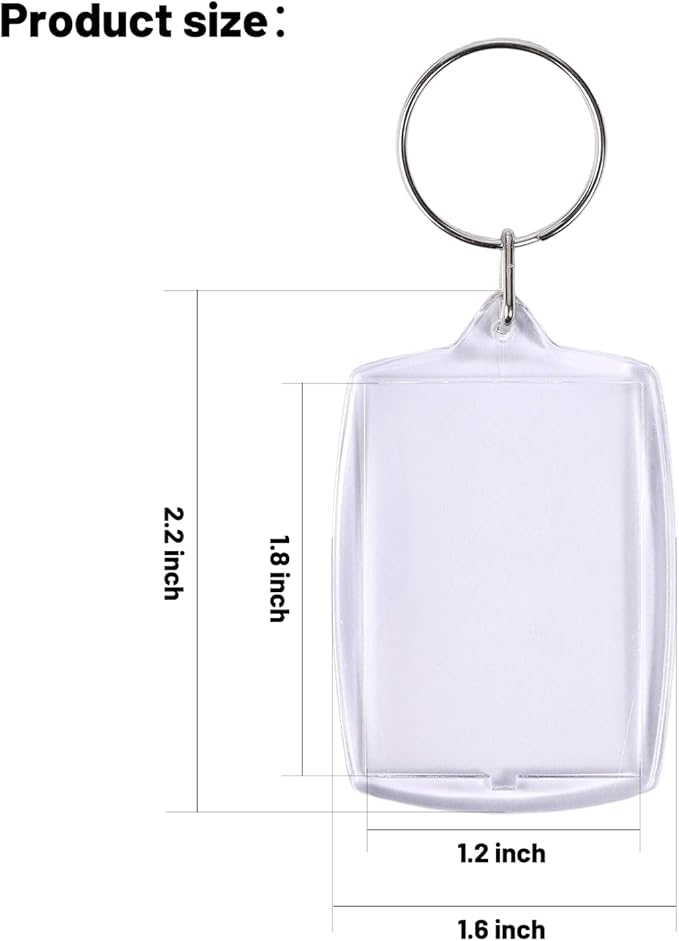 30pcs Pendant Picture Frame keychain, Make Your Own Personalized keychain Kit - Image 2