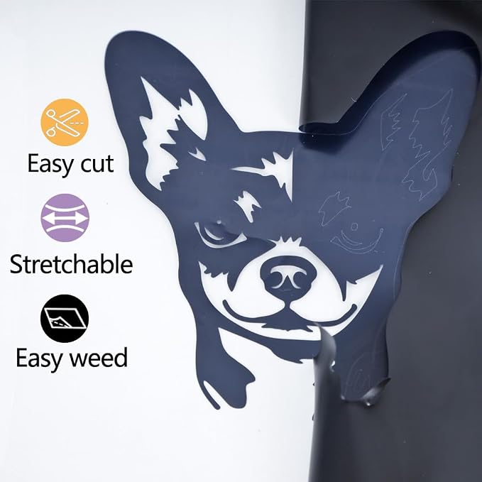 guangyintong Heat Transfer Vinyl Black HTV Rolls, Glossy Surface HTV Vinyl - Image 5
