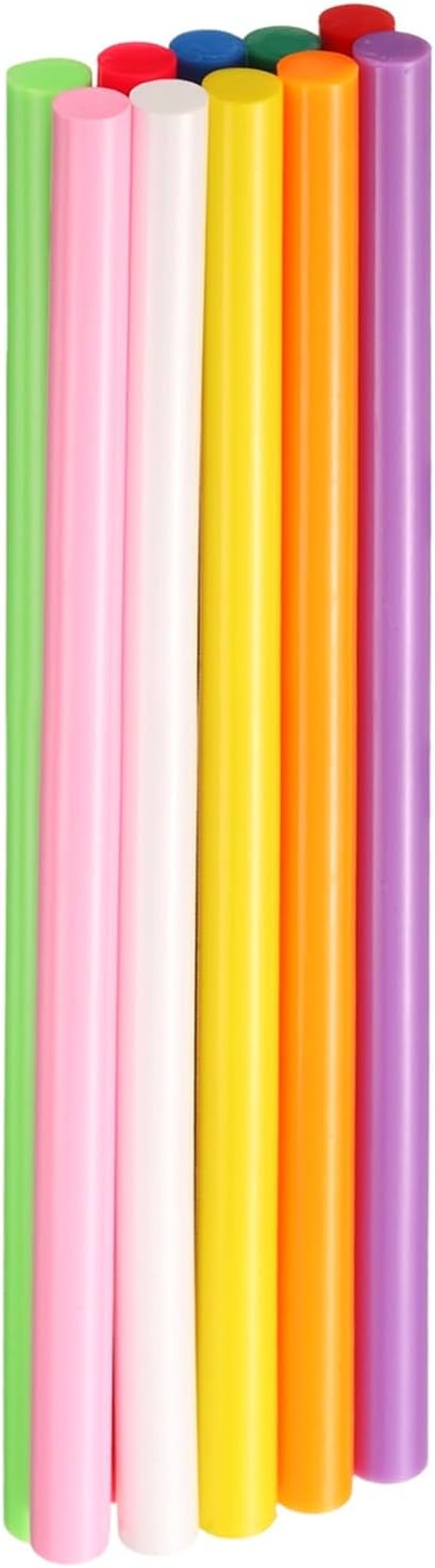 HARFINGTON 10pcs Hot Glue Sticks 0.43" Dia x 9.84" Long EVA Mini Hot Melt by HARFINGTON