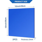 2 Pcs 12 x12 Inch Blue Acrylic Mirror Sheet, 1/8 Inch Thick Opaque Glossy Mirror - Image 4
