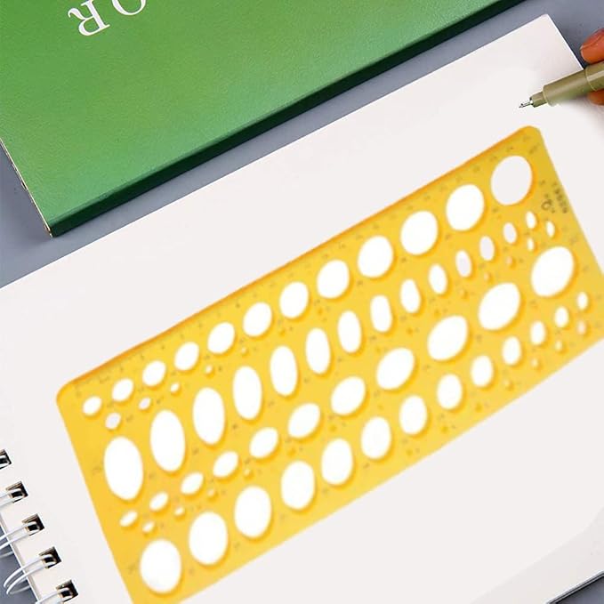 Utoolmart Geometric Drawing Template Measuring Ruler 25cm - Image 5