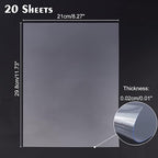 AHANDMAKER 20 Pcs Clear PVC Flexible Plastic Board Sheet, 8.25 x 11.75 inch - Image 2