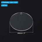 PATIKIL 2" Dia. Acrylic Circles, 30 Pack Round Clear Plastic Sheet Ornament - Image 2