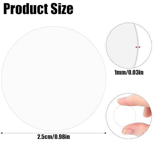 30Pcs 1 inch Clear Acrylic Discs Acrylic Circle Blanks | 0.04inch Thick Round - Image 2
