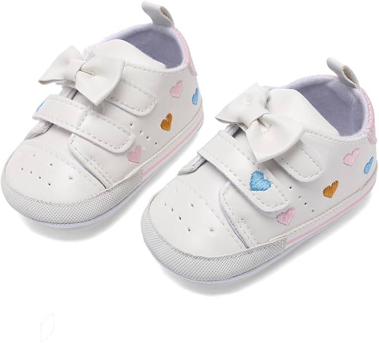 Clowora Baby Boys Girls Shoes Non-Slip Rubber Sole Sneakers Infant First Walking Toddler Crib Shoes Newborn Loafers Flats.