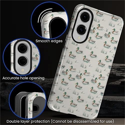 for Samsung Galaxy S25 Edge Case, Cute Duck Pattern Glossy 2 in 1 Shockproof - Image 5