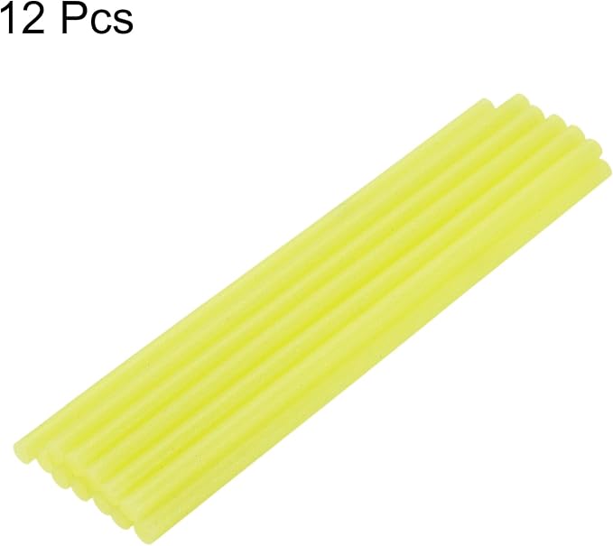 uxcell Mini Hot Glue Sticks for Glue Gun 11mm x 100mm Glitter Yellow 12pcs - Image 3