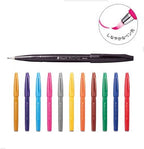 Pentel Fude Touch Sign Pen, Sky Blue, Felt Pen Like Brush Stroke - Image 6