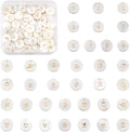 Beadthoven 92pcs Natural Freshwater Shell Letter Full A~Z Charms Gold Blocking by BBBeadthoven