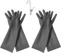 HOMSSEM Dishwashing Gloves - 2 Pairs Premium Rubber Gloves for Cleaning - Urban Gray, Green, Blue