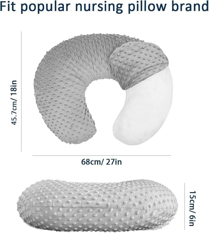 iEvolve Minky Nursing Pillow Cover Breast Feeding Pillow Cover Slipcover U Shape for Baby Boy Girl,Cover Only(Mustard)