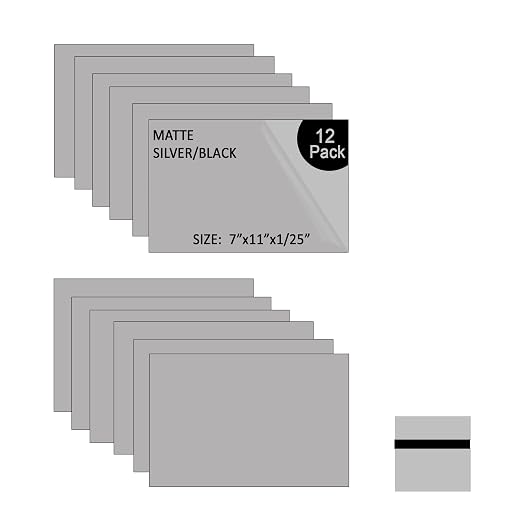 XLNT TECH Engraving Blank Materials ABS Double Color Plastic Sheet, Matte by MaterialsParts