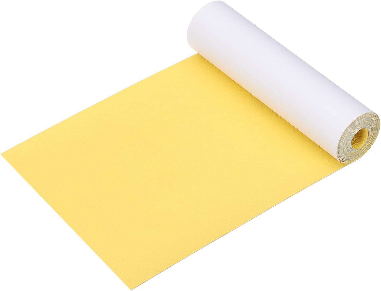PATIKIL Leather Patches Tape for Furniture, 6.3 x 61 Inch Self Adhesive Vinyl Leather Repair Kit Cover Sheet for Couch, Sofa, Car Seats, Office Chair, Bright Yellow