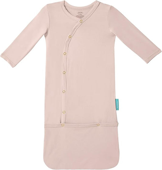 PurComfy Supersoft Baby Sleeper Gowns, Premium Bamboo Viscose Infant Nightgown Sleepers Preemie Newborn Snap Bundler