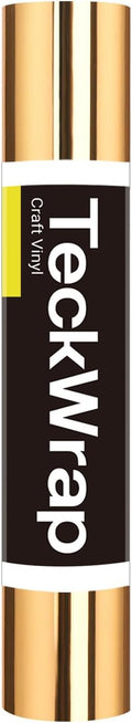 TECKWRAP Light Gold Chrome Vinyl Permanent Chrome Gold Adhesive Vinyl Roll by TECKWRAP