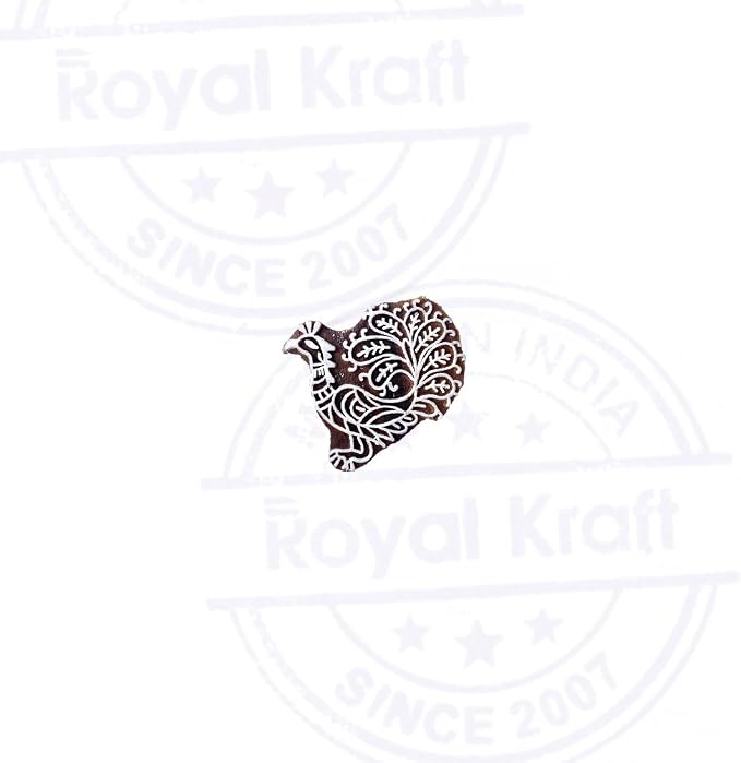 Royal Kraft Wooden Stamps DIY Fabric, Henna Printing Blocks THDtag021 - Image 2
