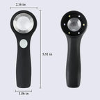 Handheld Jewelers Loupe with Scale, Magnifying Glass Loop with UV and LED Light - Image 7