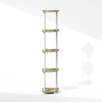 Furinno Turn-N-Tube Storage Shelves, 5-Tier Book Shelf, Corner Shelf, Toolless - Image 6