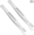 2 Pcs Stamp Tweezers Stainless Steel Stamp Collecting Supplies Philately Stamps by salbsever