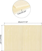 MECCANIXITY 3pcs Basswood Sheets 18 x 12 x 1/4 Inch Unfinished Wood Boards - Image 2