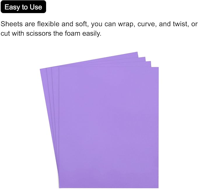 MECCANIXITY EVA Foam Sheets Light Purple 35.4 Inch x 19.7 Inch 2mm Thick Crafts - Image 4