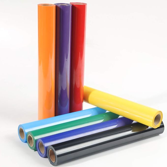 FUNKAKA Yellow HTV Heat Transfer Vinyl Rolls, Adhesive HTV Vinyl - Image 6