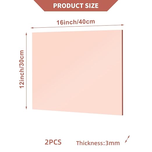 2 Pcs 12 x16 Inch Rose Acrylic Mirror Sheet, 1/8 Inch Thick Opaque Glossy Mirror - Image 3