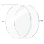 2 Pieces 1/8" Round Plexiglass Sheet, 19 Inch Diameter Clear Acrylic Circle - Image 4
