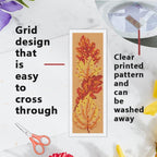 INFUNLY 6PCS Falling Leaf Cross Stitch Bookmark Kit - Image 3