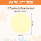 MECCANIXITY 24 Pcs Circle Card Stock, 2 Inch Round Cutouts Paper Thick - Image 2