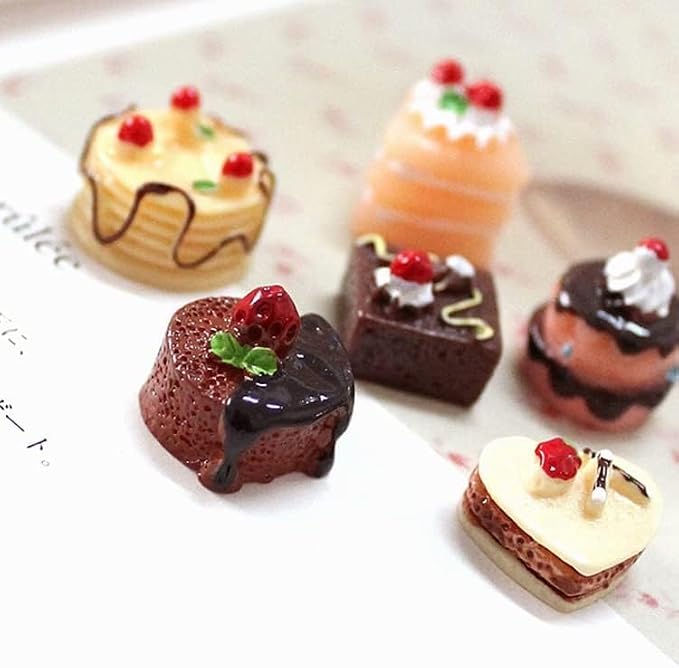 Hiawbon 24 Pcs Miniature Coffee Cup 1:12 Coffee Mugs Cakes Model | Miniatures - Image 6