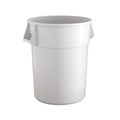 55 Gallon White Round Commercial Trash Can