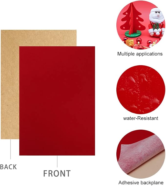 YaoHui 3PCS Self Adhesive Felt Sheets, Peel & Stick Felt Adhesive Sheets - Image 3