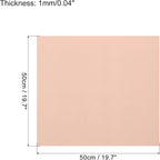 MECCANIXITY EVA Foam Sheets Skin Tone 19.7 Inch x 19.7 Inch 1mm Thick Crafts - Image 2