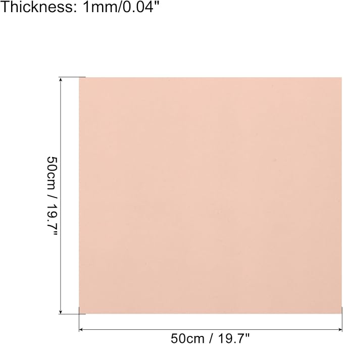 MECCANIXITY EVA Foam Sheets Skin Tone 19.7 Inch x 19.7 Inch 1mm Thick Crafts - Image 2