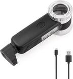 30X Jewelry Loupe with 7 Light, USB Rechargeable Foldable Handheld Magnifying by Amoper