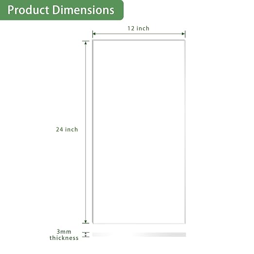 Lesnlok 12 x 24 Frosted Acrylic Sheet 1/8 inch Thick 3mm 2 Piece Bouble Sided - Image 2