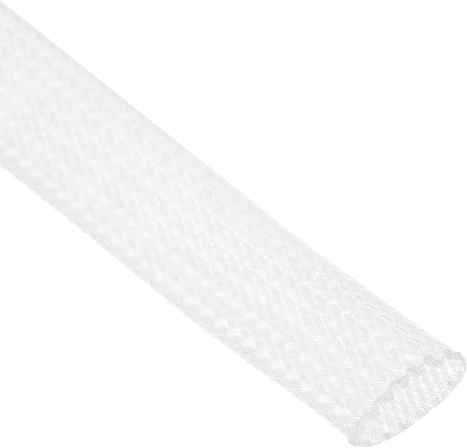 uxcell PET Expandable Sleeving 10ft 1/2" Clear Cable Management Sleeve Cord - Image 2