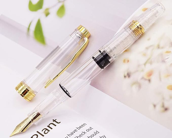 Lanxivi Yongsheng 3011 Demonstrator Clear Classical Fountain Pen Fine Nib Arrow - Image 7