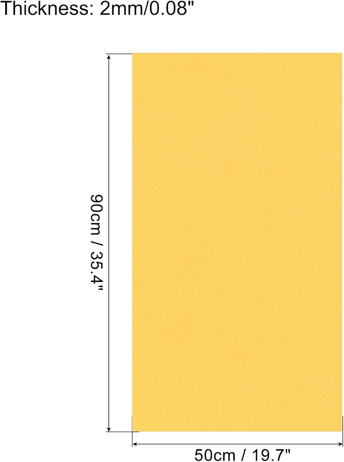 MECCANIXITY EVA Foam Sheets Gold 35.4 Inch x 19.7 Inch 2mm Thick Crafts Foam - Image 2