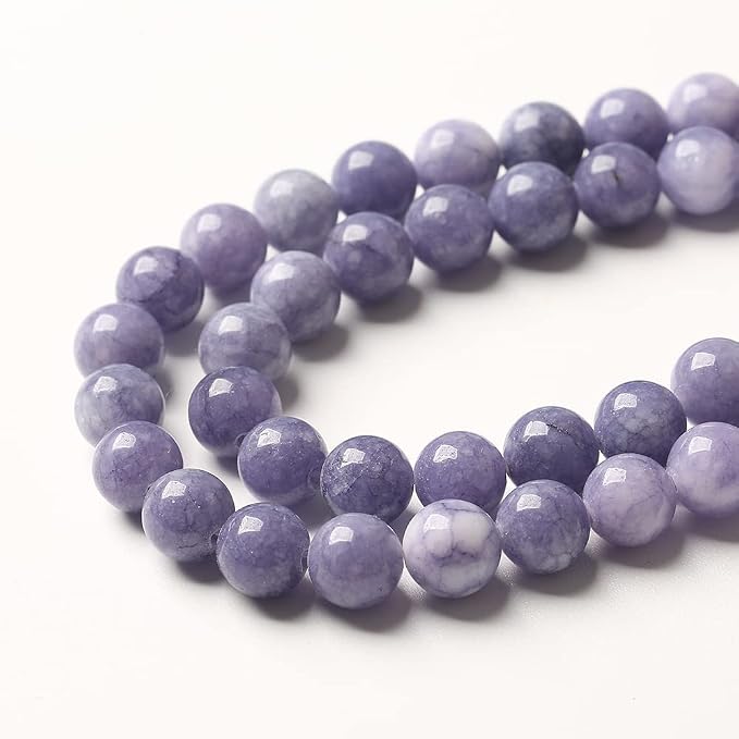 6mm 60pcs Natural Purple Angelite Stone Beads Lavender Gemstone Round Loose - Image 4