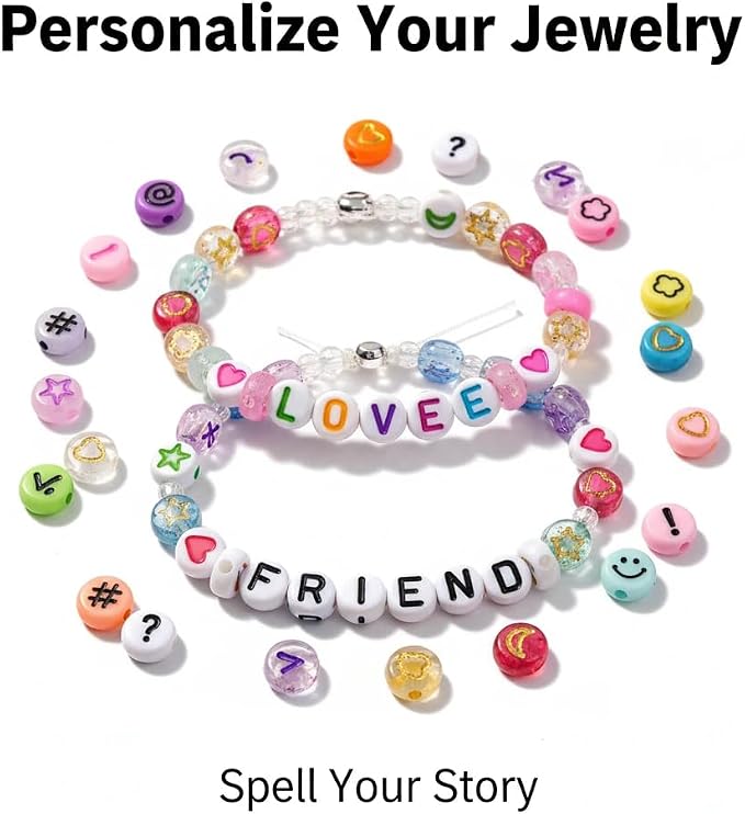 HardyGuo Boxed Pony Beads Letter Beads Rainbow Kandi Beads - Image 3