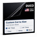 Duco Black Cast Custom Size Acrylic Sheets 1/8" Thick by DucoPlasticsSupply