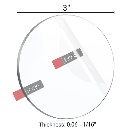 Enoin 30pcs 3 Inch Clear Acrylic Sheets Plexiglass Sheet 1/16 Inch Thick Disc - Image 2