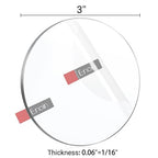 Enoin 30pcs 3 Inch Clear Acrylic Sheets Plexiglass Sheet 1/16 Inch Thick Disc - Image 2