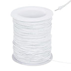 OLYCRAFT 50 Yards/45.7m White Wire Cotton Covered Cloth Covered Stem Floral Wire by OLYCRAFT