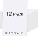 MYFAMIREA 12 Pack White Foam Board 12" x 16", 3/16" Thick Board Poster by MYFAMIREA