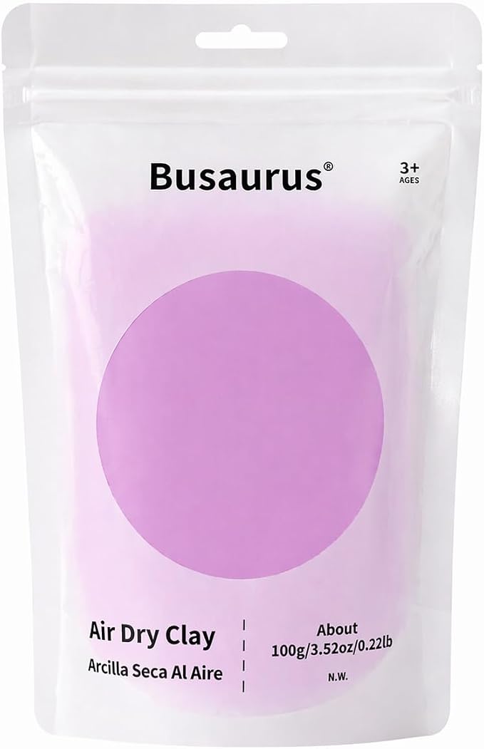 100g Orchid Purple Air Dry Foam Clay, DIY Flower Making Clay by BusaurusToys